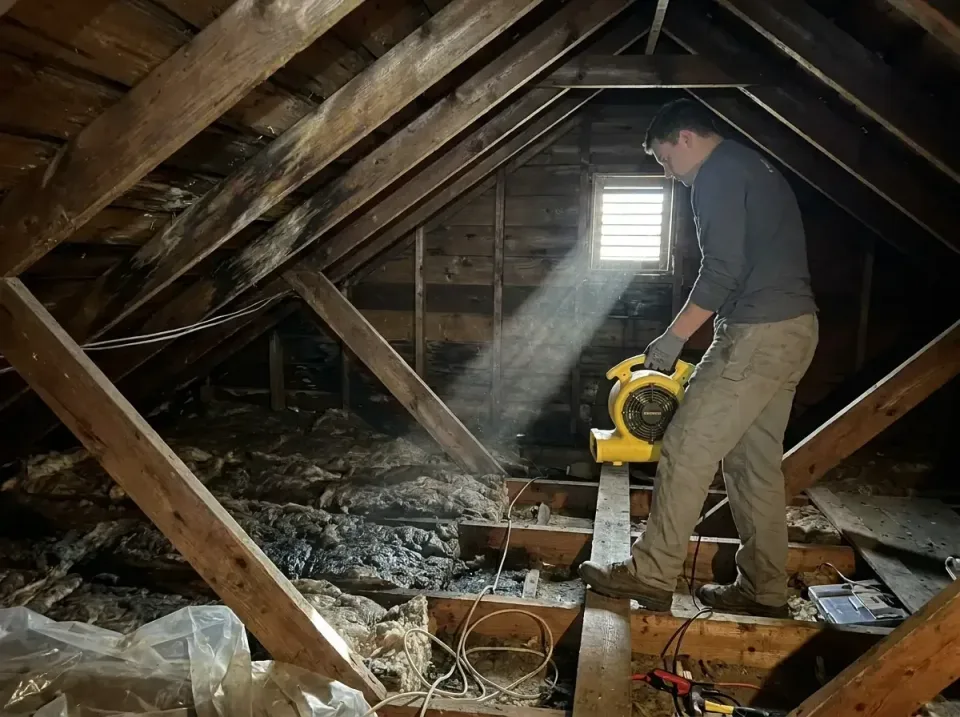 attic-water-damage-drying-proc-007 — frequently asked questions, Emergency Water Extraction & 24/7 Flood Response in Eldorad…